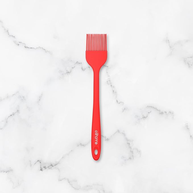 Elihome Mini Silicone Basting Pastry Brush, Cooking Brush for Oil Sauce Butter Marinades, Food Brushes for BBQ Grill Kitchen Baking, Baster Brushes Pastries Cakes Meat Desserts, Food Grade, Dark Grey