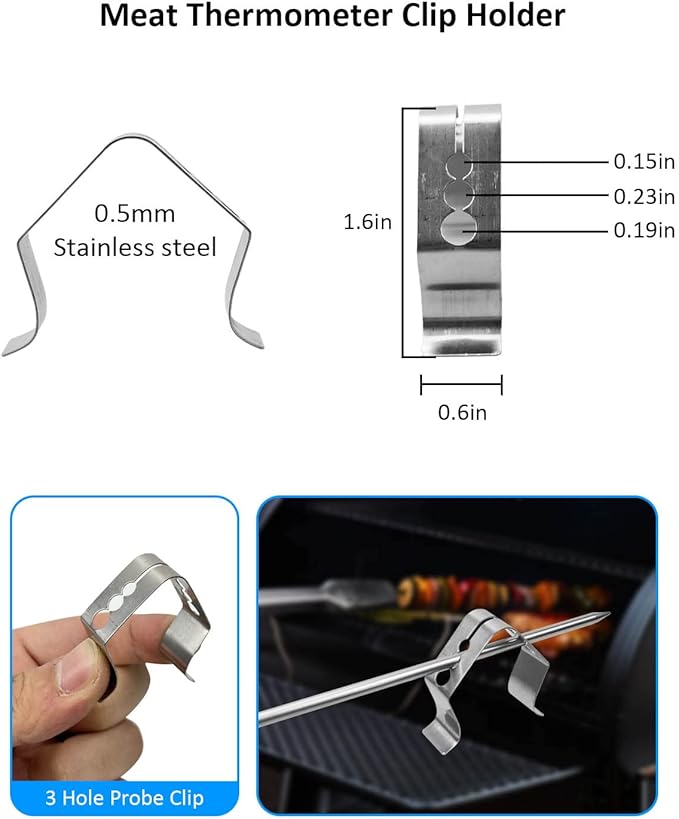 2Pcs Temperature Meat Probe Replacement Fits for Rec tec Wood Pellet Grill