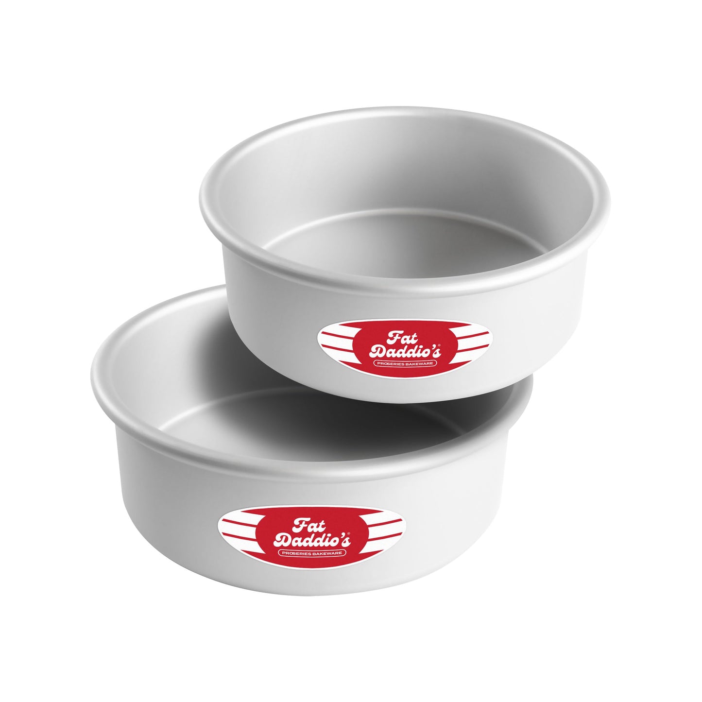 Fat Daddio's Anodized Aluminum Round Cake Pans, 2 Piece Set, 5 x 2 Inch