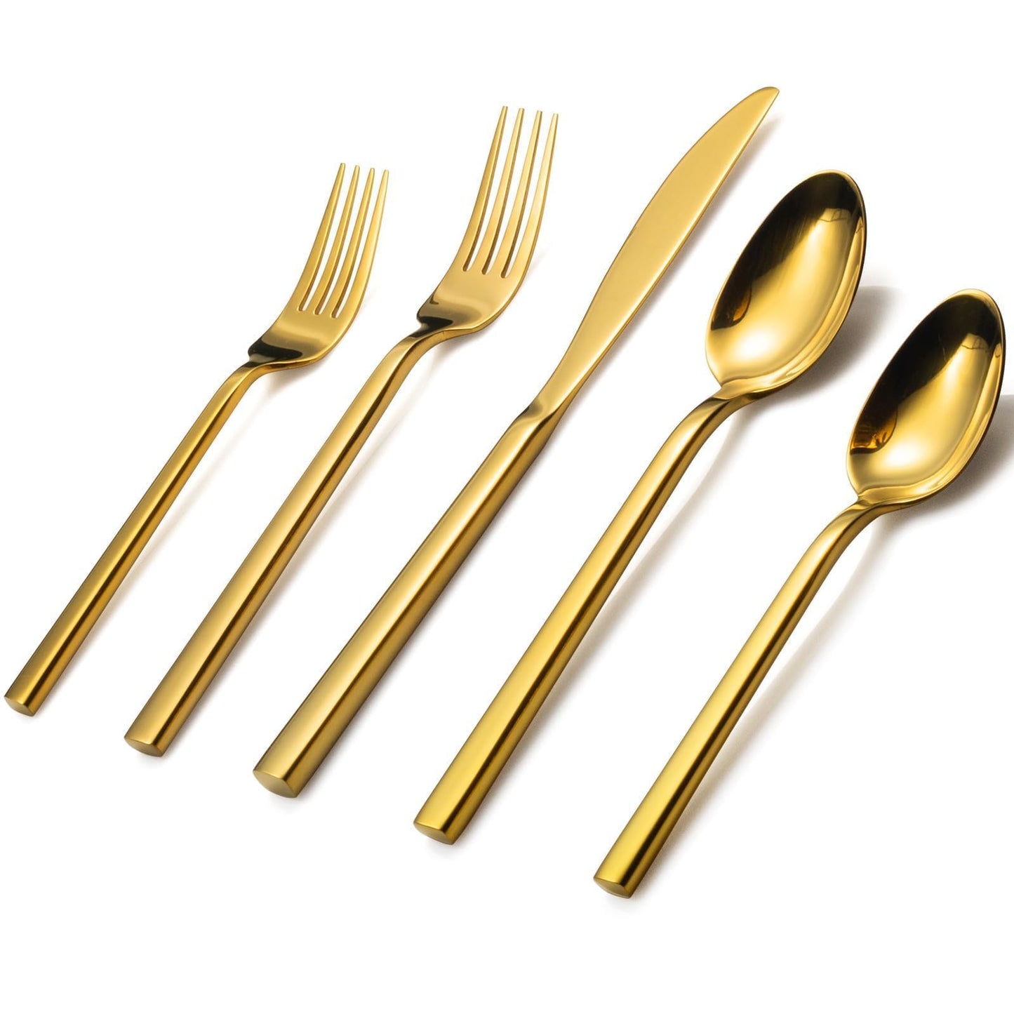 Alata Cube 20-Piece Forged Flatware Set, Service for 4, Mirror Finish