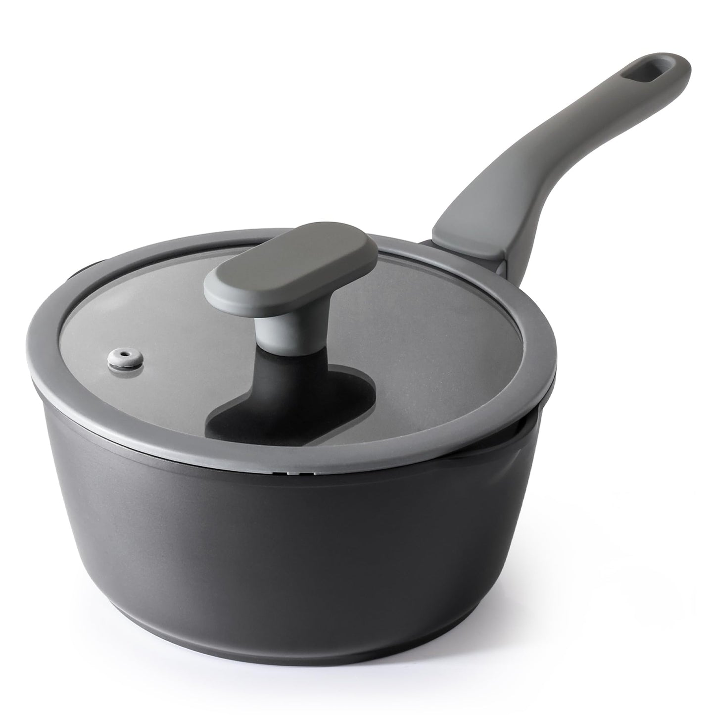 PRICUSIS Nonstick Saucepan with Lid, 2 Quart Sauce Pan, Healthy Sauce Pot with Pour Spouts for Multipurpose Use, PFOS & PFOA Free, Induction Compatible, Apricot