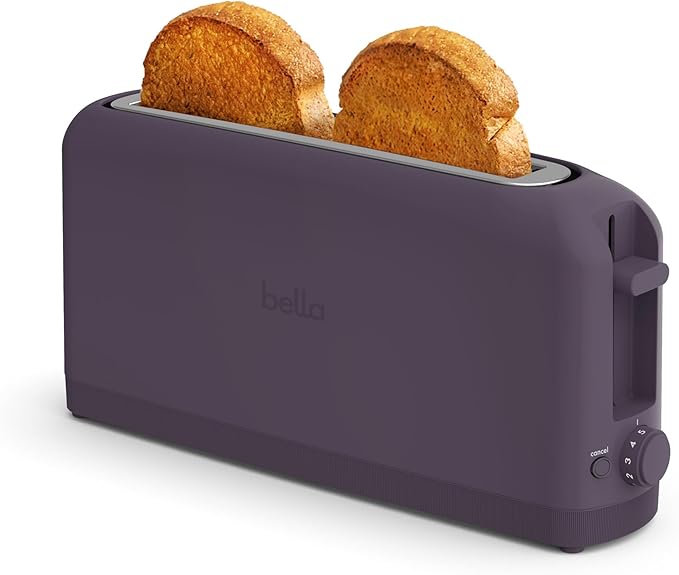 bella Fits-Anywhere™ 2-Slice Slim Toaster, Long Slot & Extra Wide, Surf