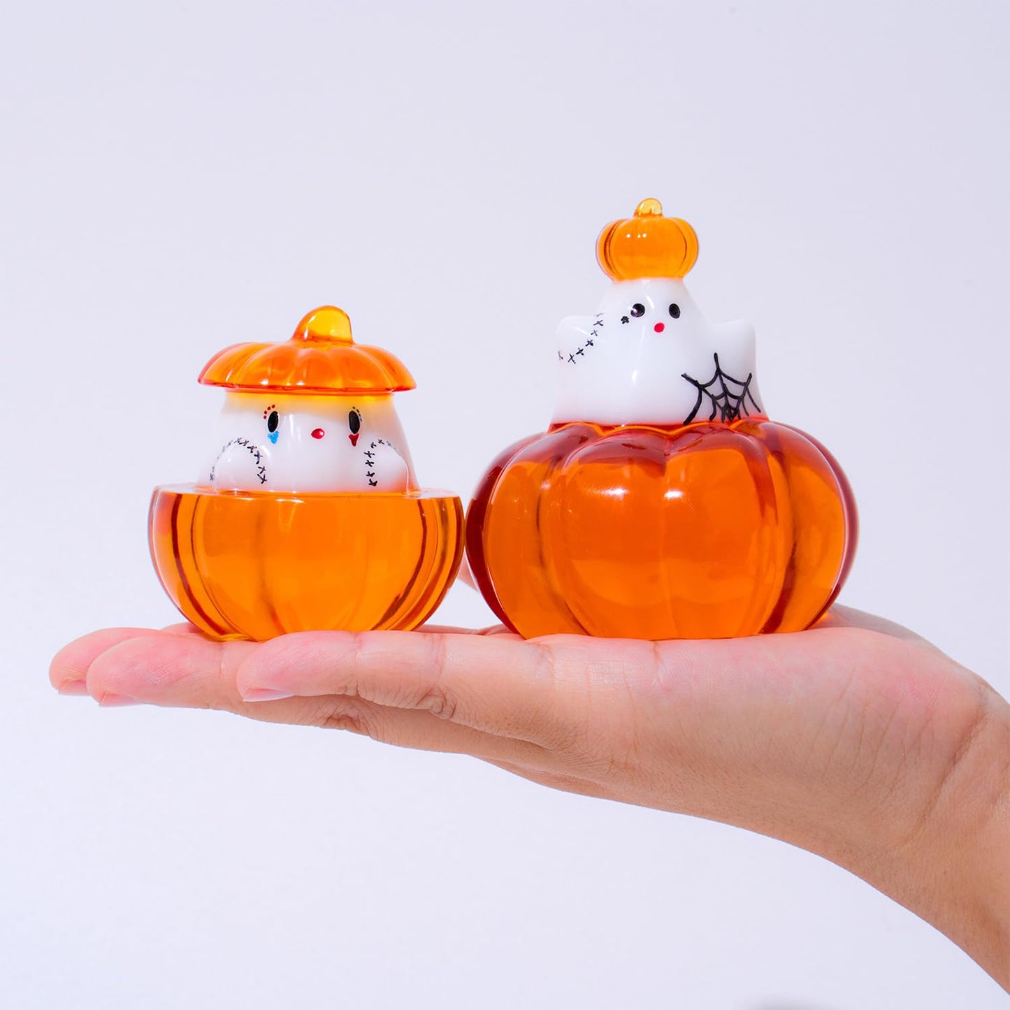 2Pcs Halloween Resin Silicone Mold, Ghost Pumpkin Candle Molds