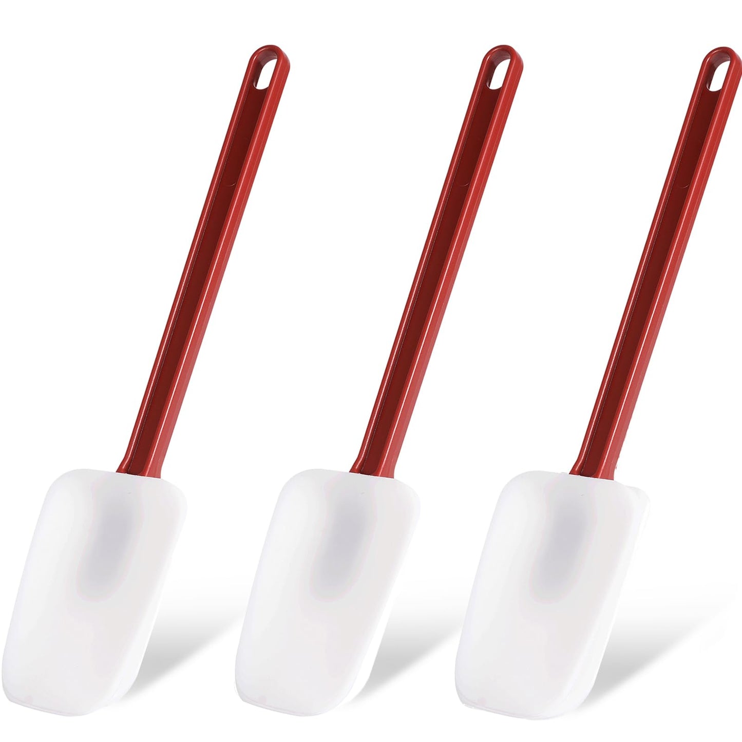 Silicone High Heat Spatula Set, 3pc (9.5/14/16Inches) - Commercial Rubber Spatula for Cooking