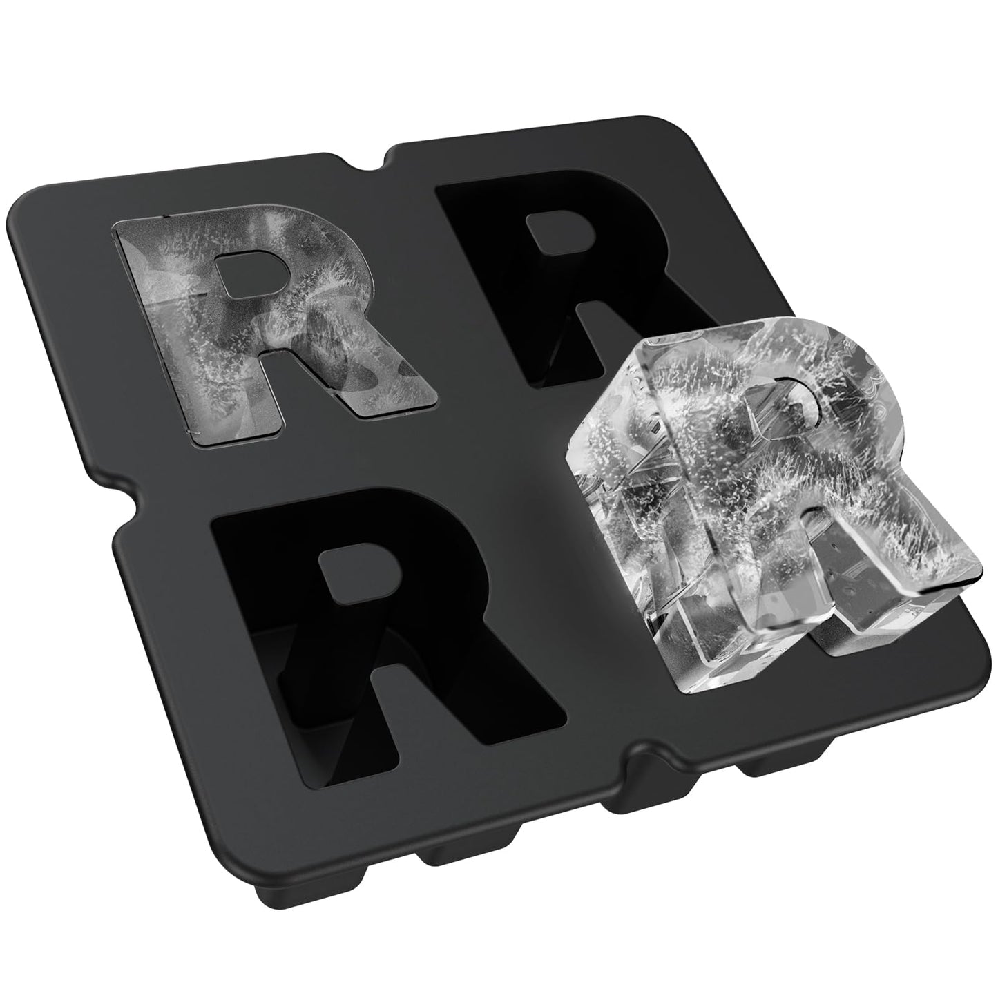 Customized Letter P Ice Cube Mold -Letter Silicone Ice Mold for Custom Ice Cube Mold and Baking Chocolate and Crafting Letter Molds, Ice Cube Molds for Cocktails & Whiskey with Custom Letters