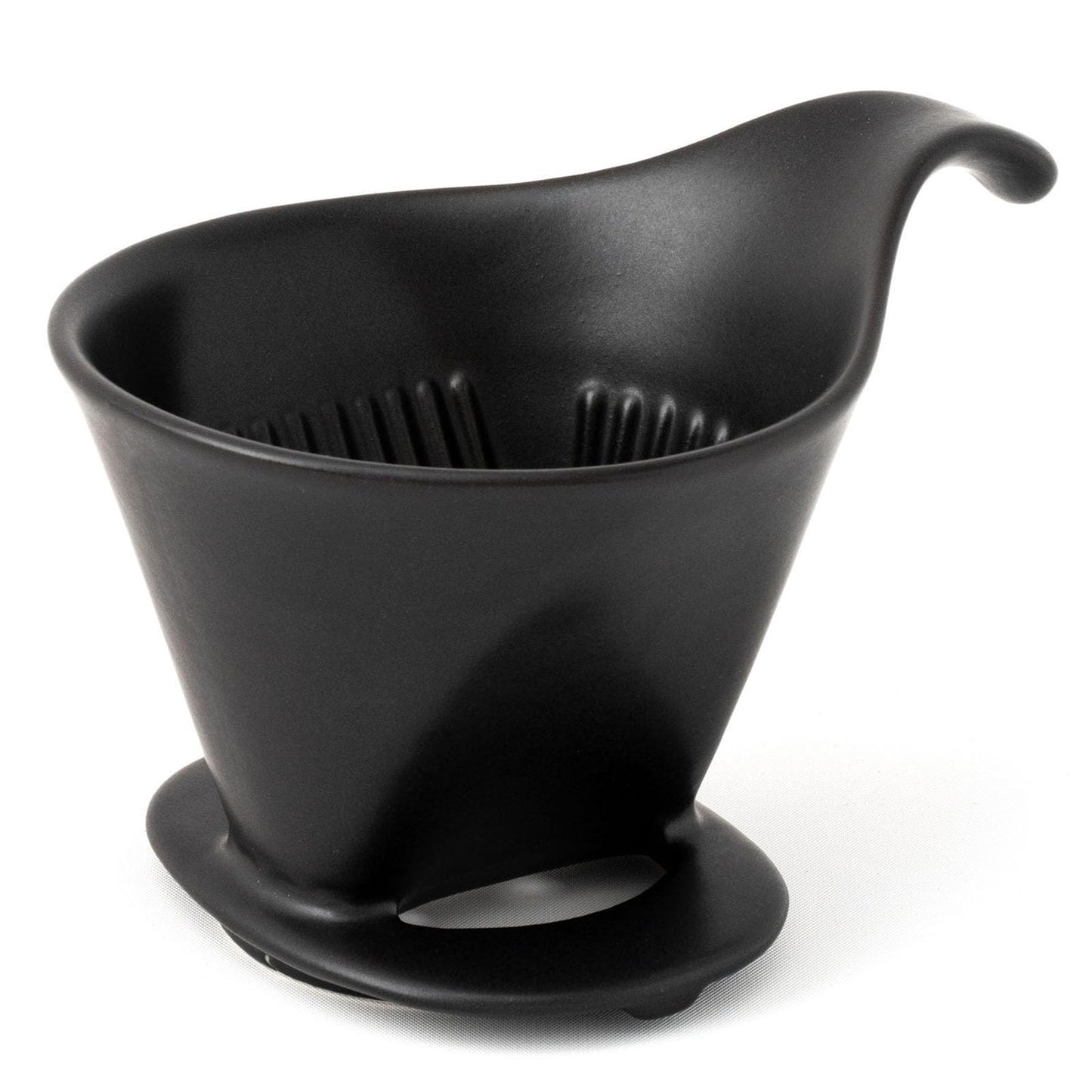 ZERO JAPAN - Bee House Pour Over Coffee Dripper - Ceramic Coffee Maker with Elegant Peek Hole, Drip Cone Brewer Coffee Gifts, Brewing Accessories - Noble Black, Standard Size