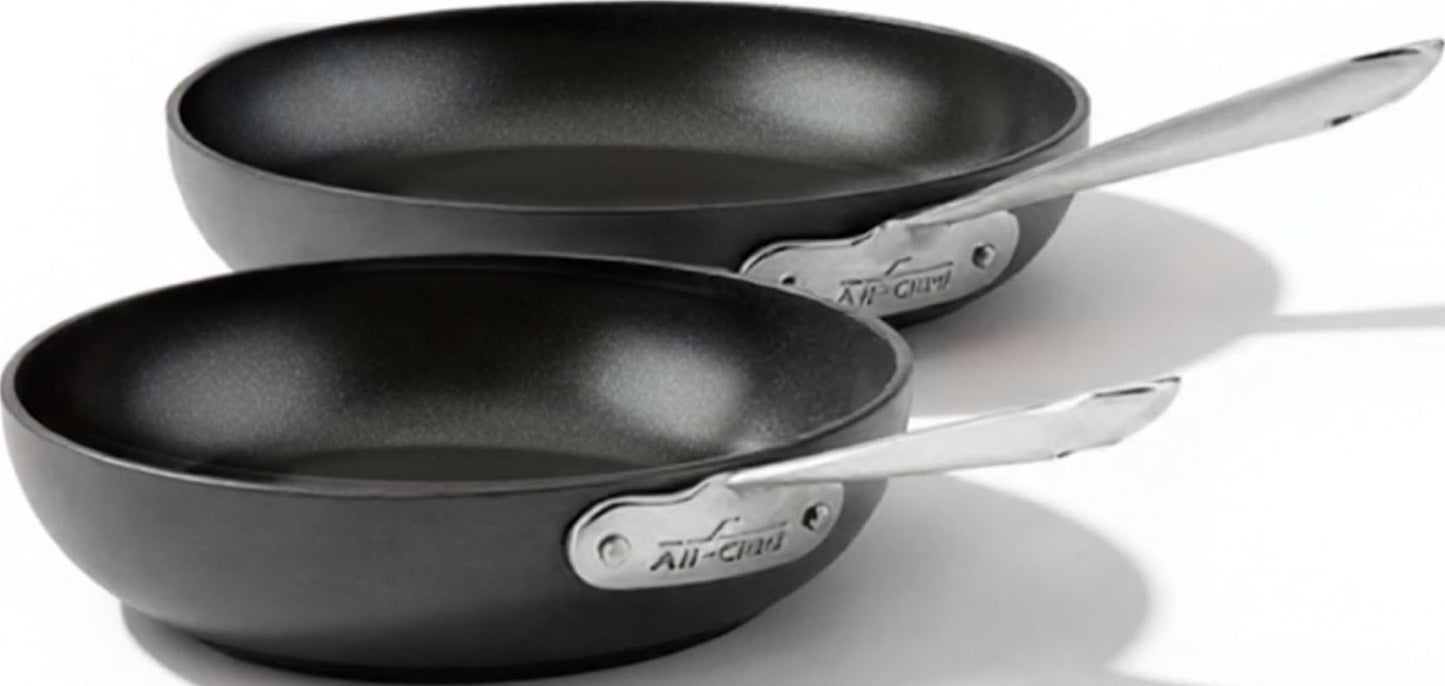 All-Clad HA1 Hard Anodized Nonstick Cookware Set 13 Piece Induction Oven Broiler Safe 500F, Lid Safe 350F Pots and Pans Black