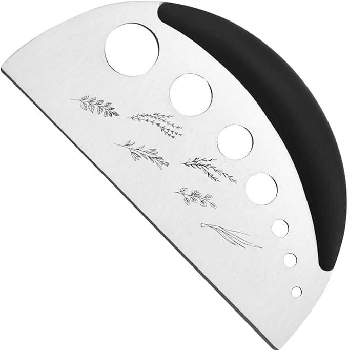 LXLVOUEG Herb Stripper and Herb Cutter 2 in 1,Herb Stripping Tool Herb Chopper Cilantro Chopper Best Kitchen Gadgets Presents for RV Owners Campers Chefs and Cooking Lovers,1PCS,Black,Stainless Steel