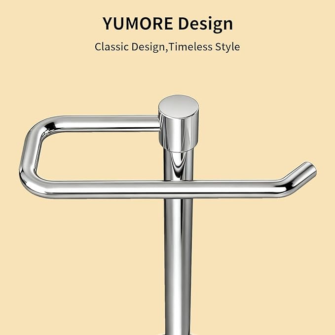 YUMORE Hand Towel Holder Stand Countertop Towel Rack Free Standing Towel Bar Hanger for Bathroom Kitchen