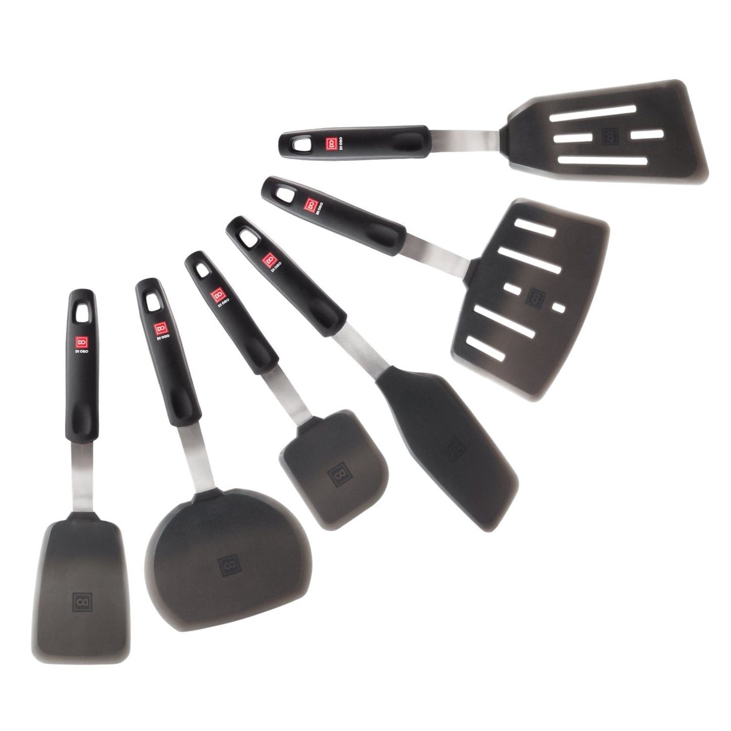 DI ORO Silicone Turner Spatula Set - 600F Heat Resistant, 3-Pc