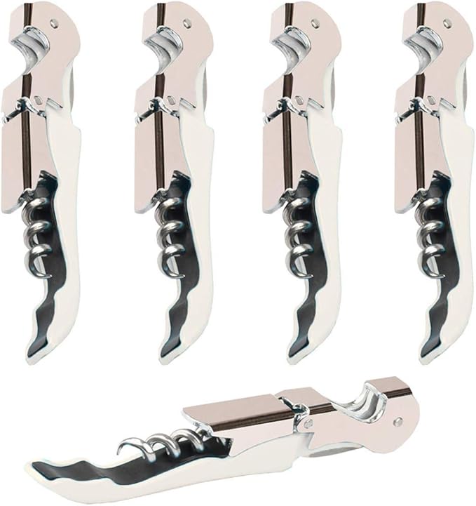 Professional Waiter Corkscrew Wine Openers Set(2PCS), Heavy Duty Stainless Steel Hinges Wine Key for Restaurant Waiters, Sommelier, Bartenders