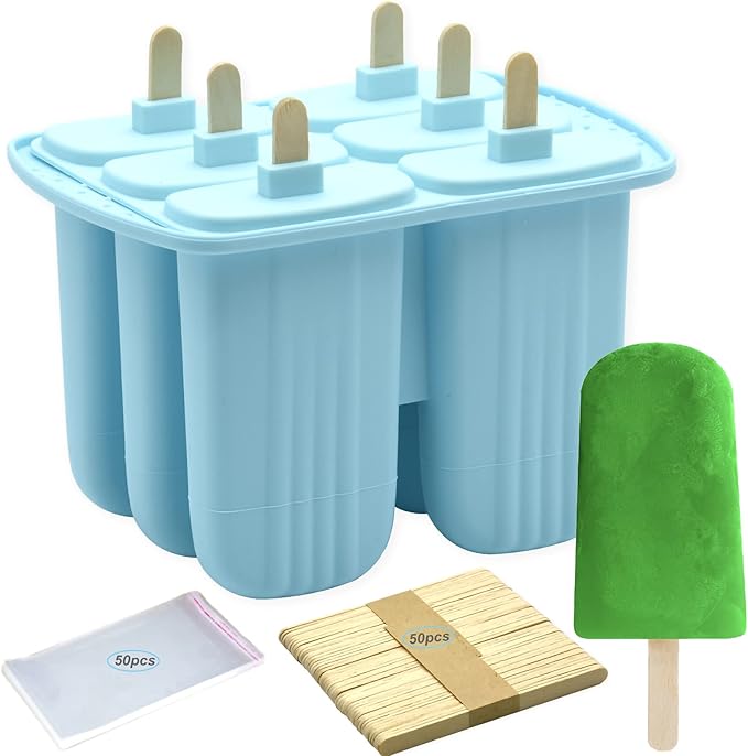 Bangp Popsicle Molds 6-cavity,Non-BPA Silicone Ice Pop Maker
