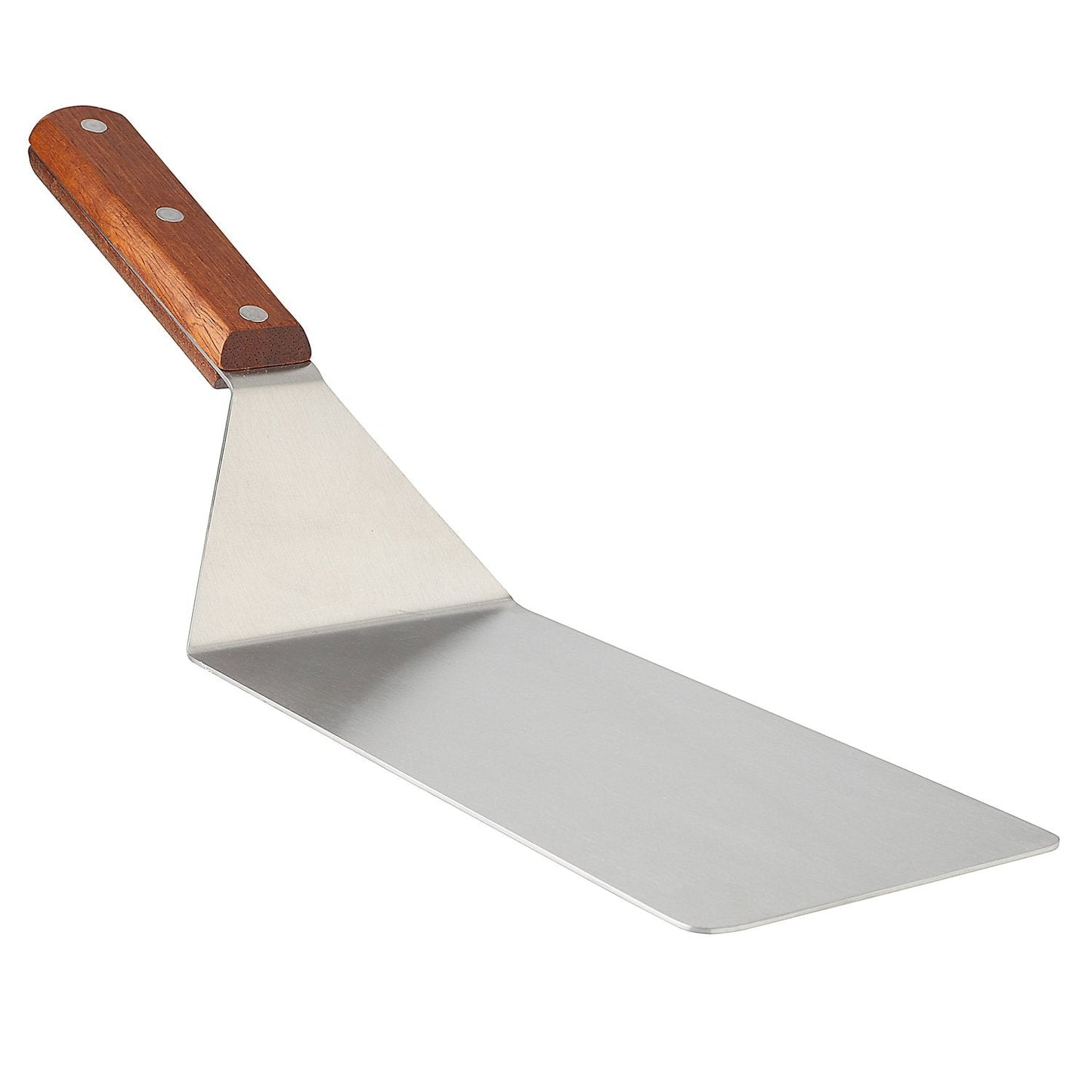 Extra Wide Spatula with Beveled Edges, Oversized Stainless-Steel Spatula with Wood Handle for Skillets, Griddles & Pancake Flipper for Burgers, Omelet, and Versatile for Culinary Task, 6 x 5-inches
