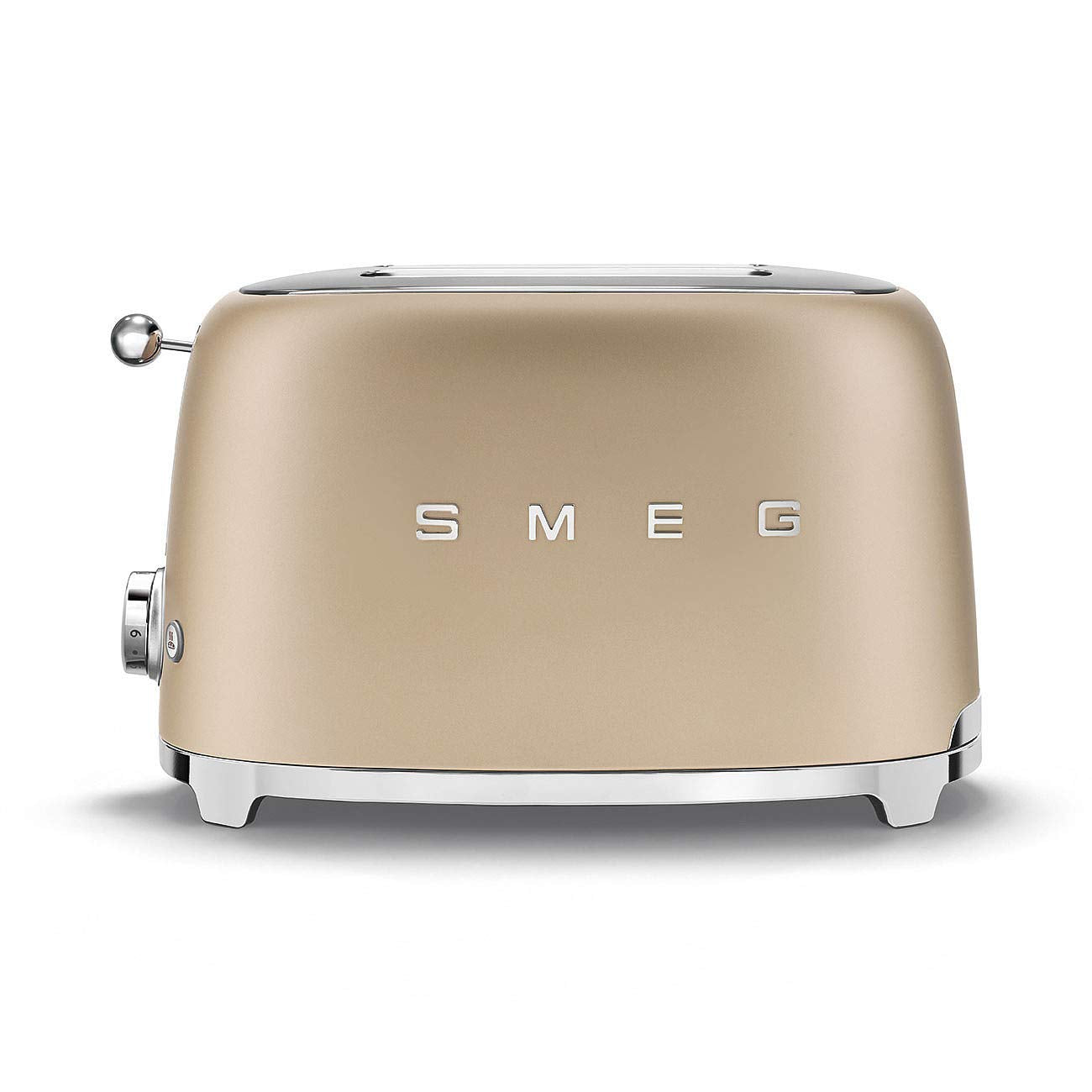 SMEG 2 Slice Toaster with 6 Presets and Defrost Function and Removable Crumb Tray TSF01RDUS, RED