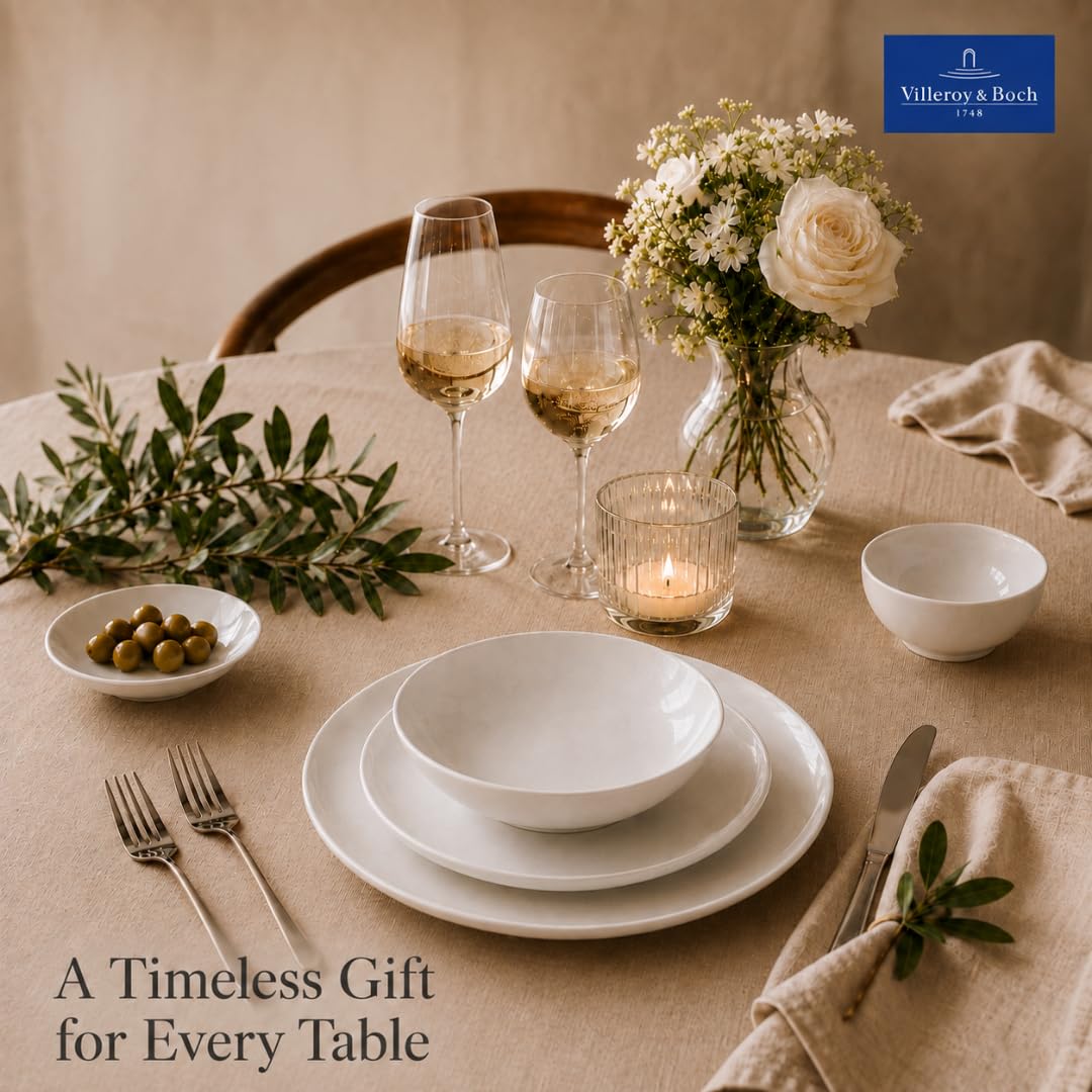 Villeroy & Boch Artesano Original 16 Piece Dinnerware Set, Creamy White