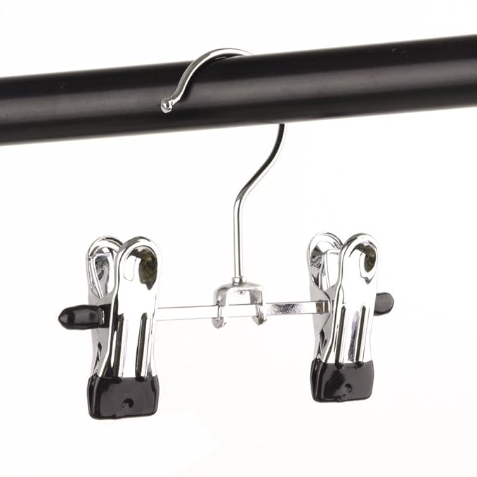 Adjustable Stainless Steel Shoe Rack Pants Folder Multi-Functional Portable Travel Laundry Washing Machine Rack Hooks Socks Clip Boot Hanger Set of 6 (6)