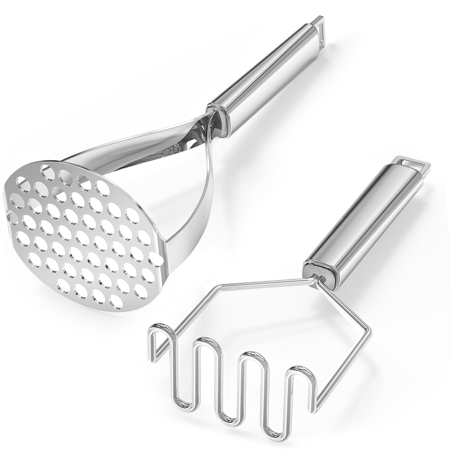 MUJINON 18/0 Stainless Steel Cooking Spoons Set, Serving Spoon & Slotted Spoon, Kitchen Cooking Utensils Set, Housewarming Daily Use Commercial, Pack of 2