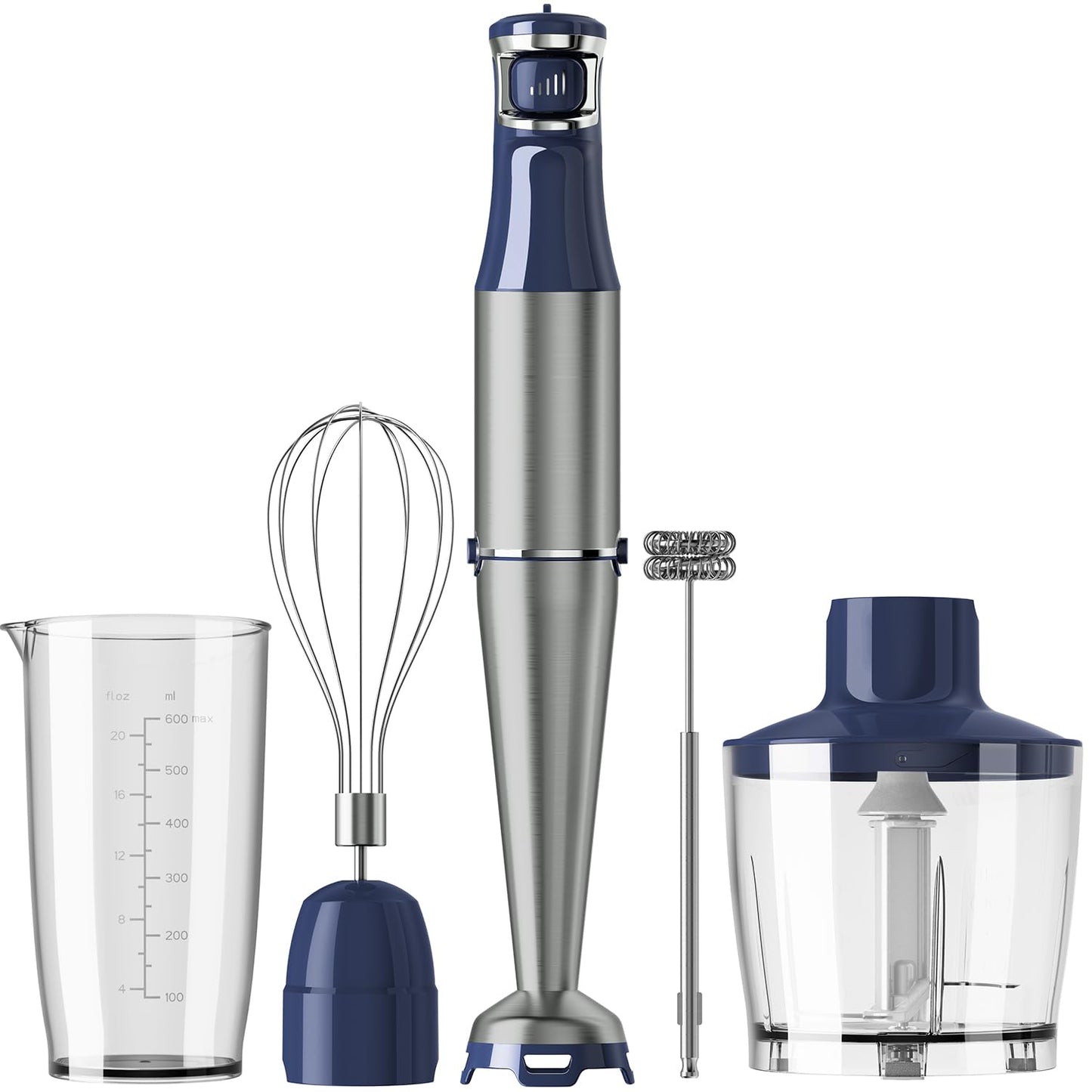 Turelar Immersion Blender Handheld Corded, 1100W 5 in 1 Hand Blender Set