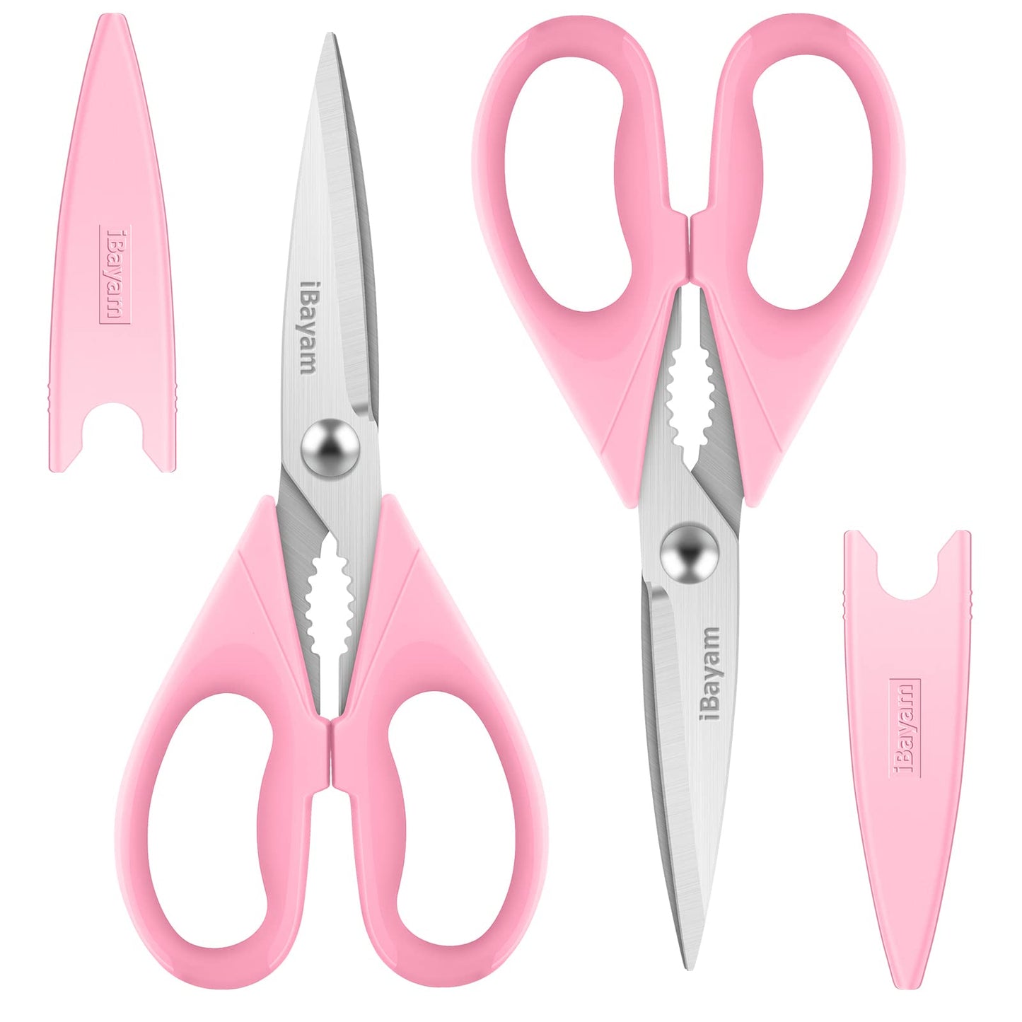 iBayam Kitchen Scissors Shears All Purpose Heavy Duty, Protective Sheath
