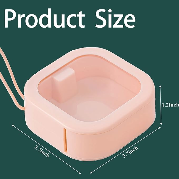 4pcs Hair Tie Organizer,Portable Travel Qtip Holder,Bathroom Storage Organizer Qtip Dispenser Cotton Swabs Dispenser Kids Hair Accessory Box with Lid for Bathroom,Desktop Organizer(4 Pcs Pink)