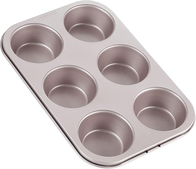 CHEFMADE Mini Muffin Pan, 20-Cavity Non-Stick Tiny Cupcake Pan Bakeware for Oven Baking (Champagne Gold)