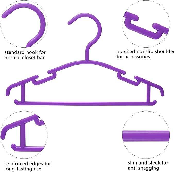 GoodtoU Kids Hangers Plastic - Kids Hanger 100 Pack Hangers for Baby Clothes Infant Toddler Childrens Hanger