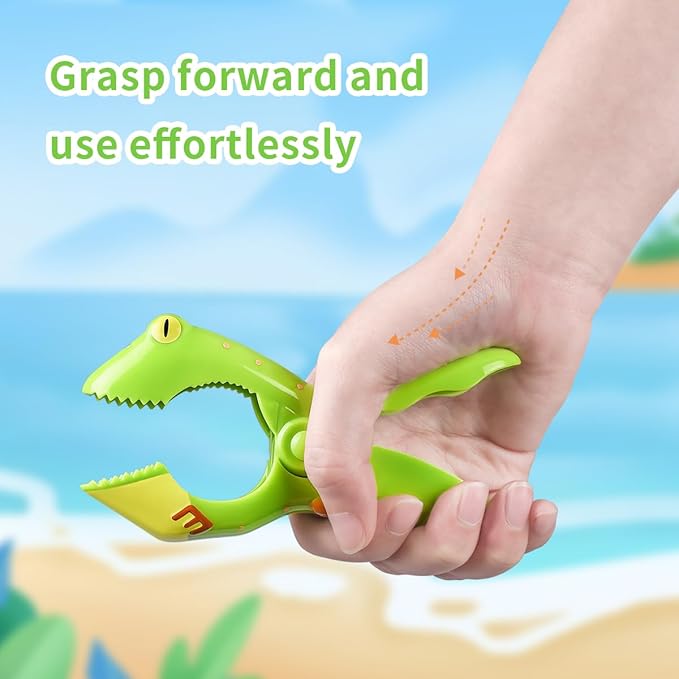 Beach Towel Clips, Sopito Jumbo Size Towel Clips for Beach Chairs Cruise Patio and Pool Accessories, Set of 4 (Green Orange Frog Parrot)