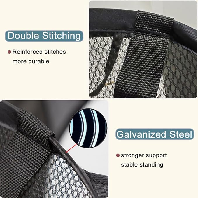 Collapsible Laundry Basket Foldable Laundry Hamper Pop Up Basket Dirty Clothes Hamper for College Dorm, Travel, Cruise, Hotel, Black