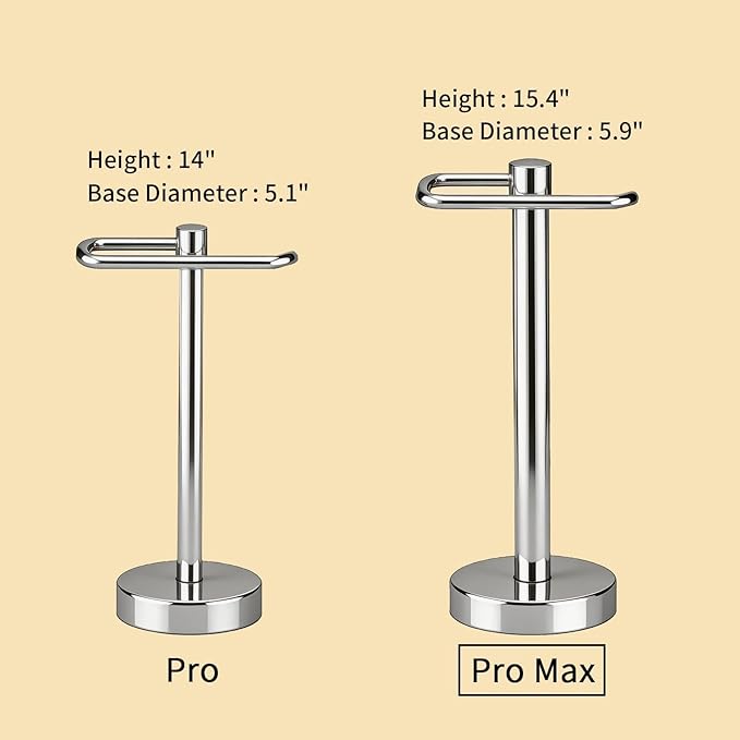 YUMORE Hand Towel Holder Stand Countertop Towel Rack Free Standing Towel Bar Hanger for Bathroom Kitchen