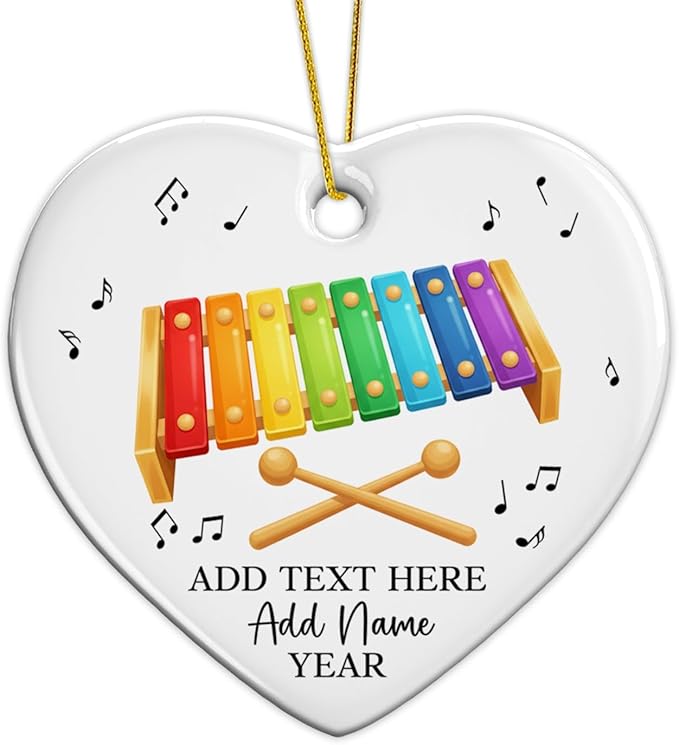 Customized Tuba Instrument Christmas Ceramic Ornament 2026, Tuba Player Christmas Tree Ornaments, Personalized Tubaist Xmas Ornament with Text Name & Year, Gifts for Men Women Music Lovers