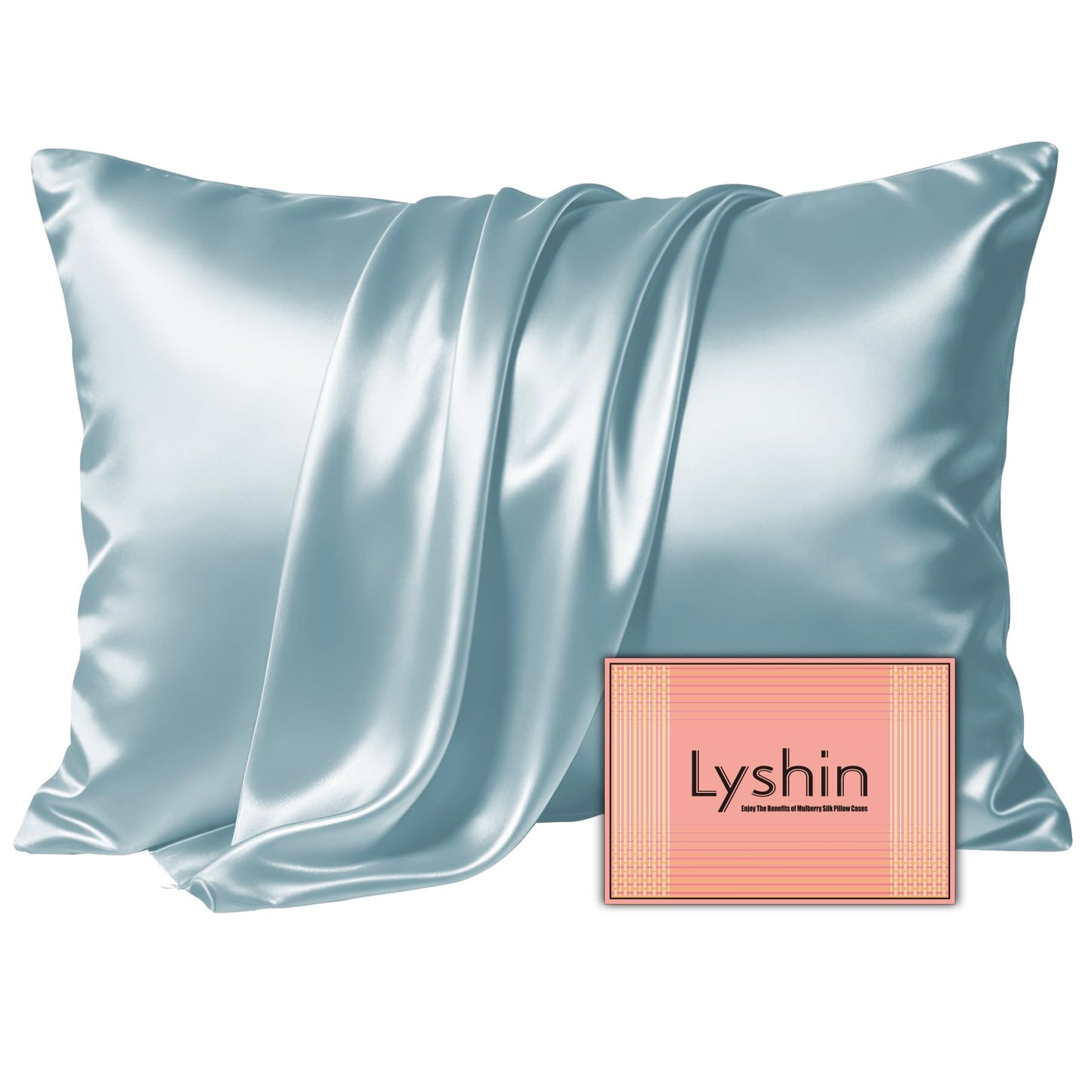 LYSHIN Silk Pillow Cases Standard Size with Hidden Zipper, Leopard