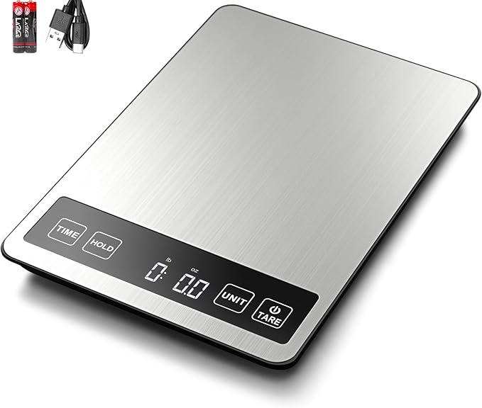Fuzion Food Scale, 22lb/0.1oz Digital Kitchen Scale - 7 Units, Tare & PCS