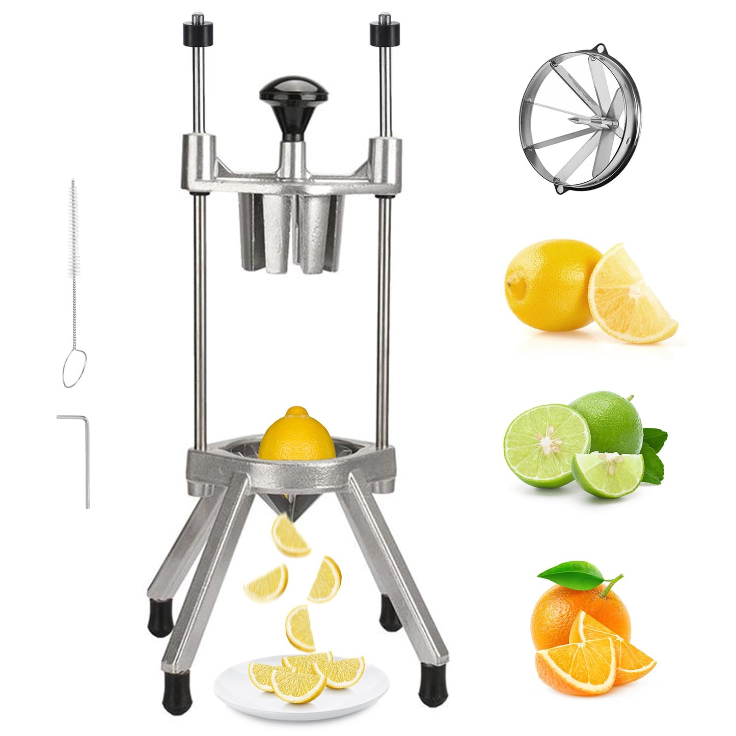 POWLAB 4-in-1 Commercial French Fry Cutter, 4-Blade Vegetable Chopper