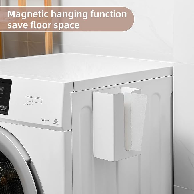 Magnetic Dryer Sheet Holder for Laundry Room,Metal Dryer Sheet Container,Dryer Sheet Dispenser for Laundry Room Organizition,Wall Dryer Sheet Box,Fabric Sheet Holder,Laundry Detergent Sheets Dispenser