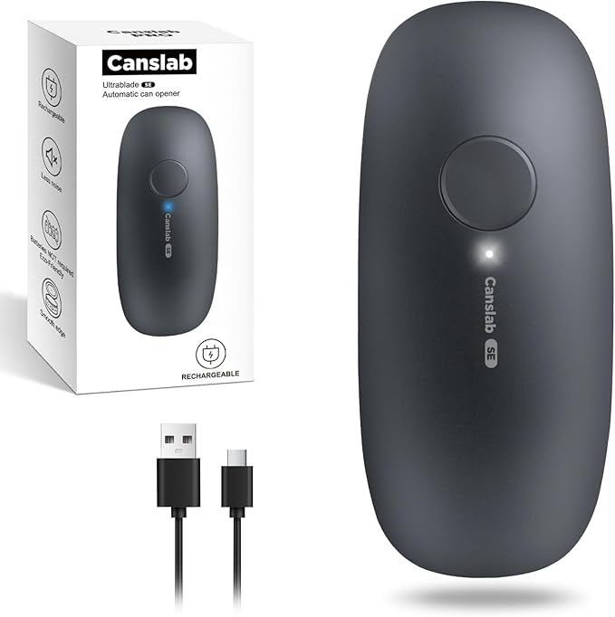 Canslab Ultrablade SE Electric Can Opener, USB-C Rechargeable, Smooth Edge