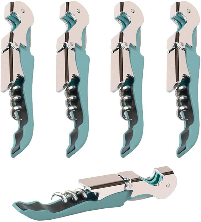 Professional Waiter Corkscrew Wine Openers Set(2PCS), Heavy Duty Stainless Steel Hinges Wine Key for Restaurant Waiters, Sommelier, Bartenders
