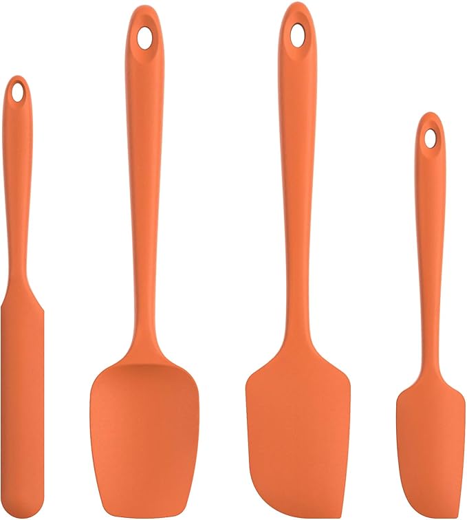 U-Taste Silicone Spatula Set with 600 Degrees Fahrenheit Heat Resistant (Black)