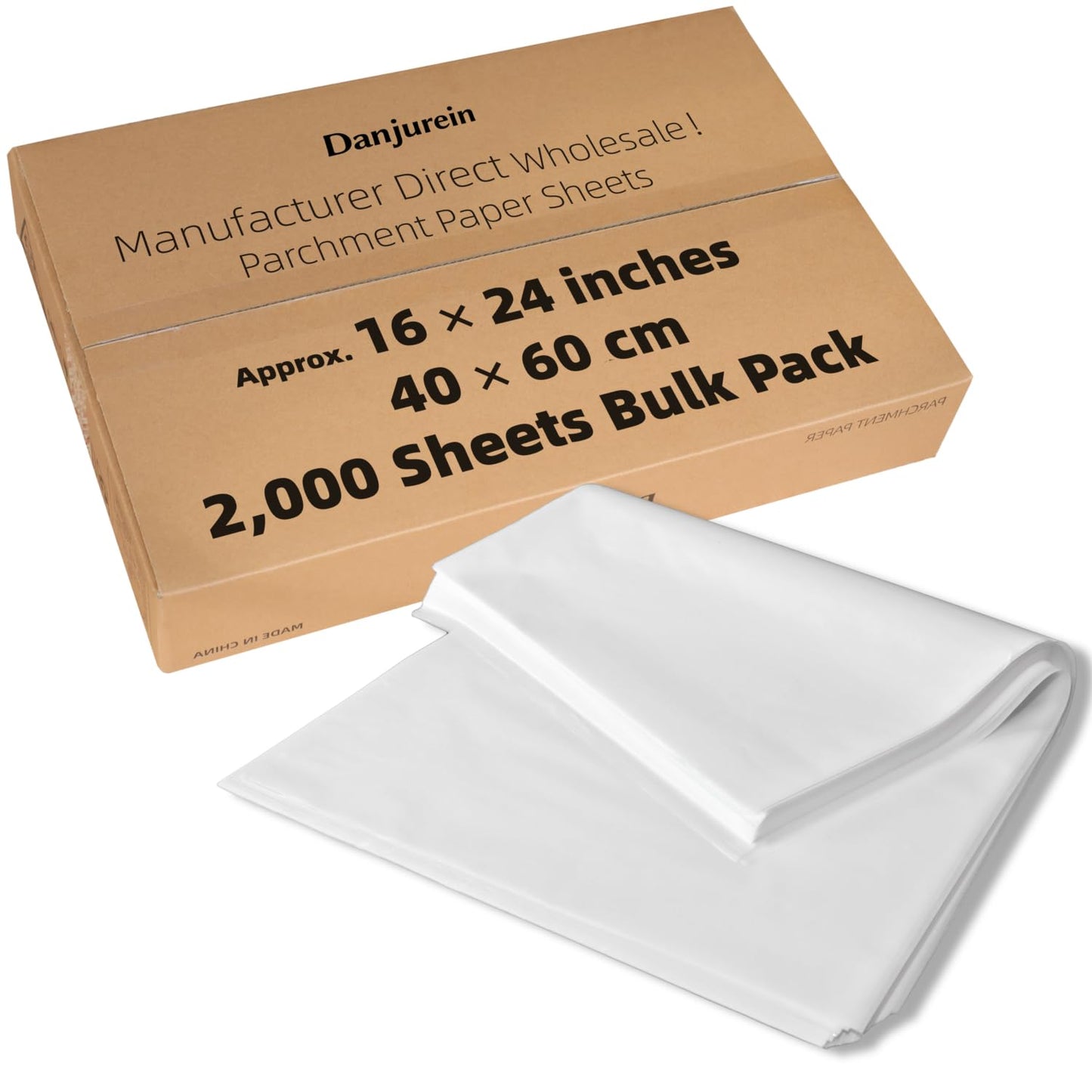 16x24" Commercial Baking Parchment Paper 2000 Bulk Sheet Industrial Grade