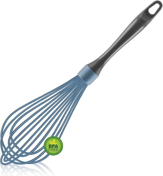 OYV Dishwasher Safe Silicone Whisk, 12-Inch, Non-Scratch, Pink