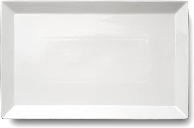 MIECOO Large Serving Platter, 18.5" x 11.5" White Porcelain Serving Tray