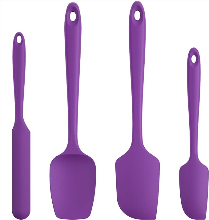 U-Taste Silicone Spatula Set with 600 Degrees Fahrenheit Heat Resistant (Black)