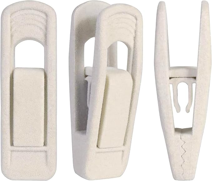 Trgowaul Velvet Hangers Clips, Pants Hangers Velvet Clips, Strong Finger Clips Perfect for Thin Velvet Hangers