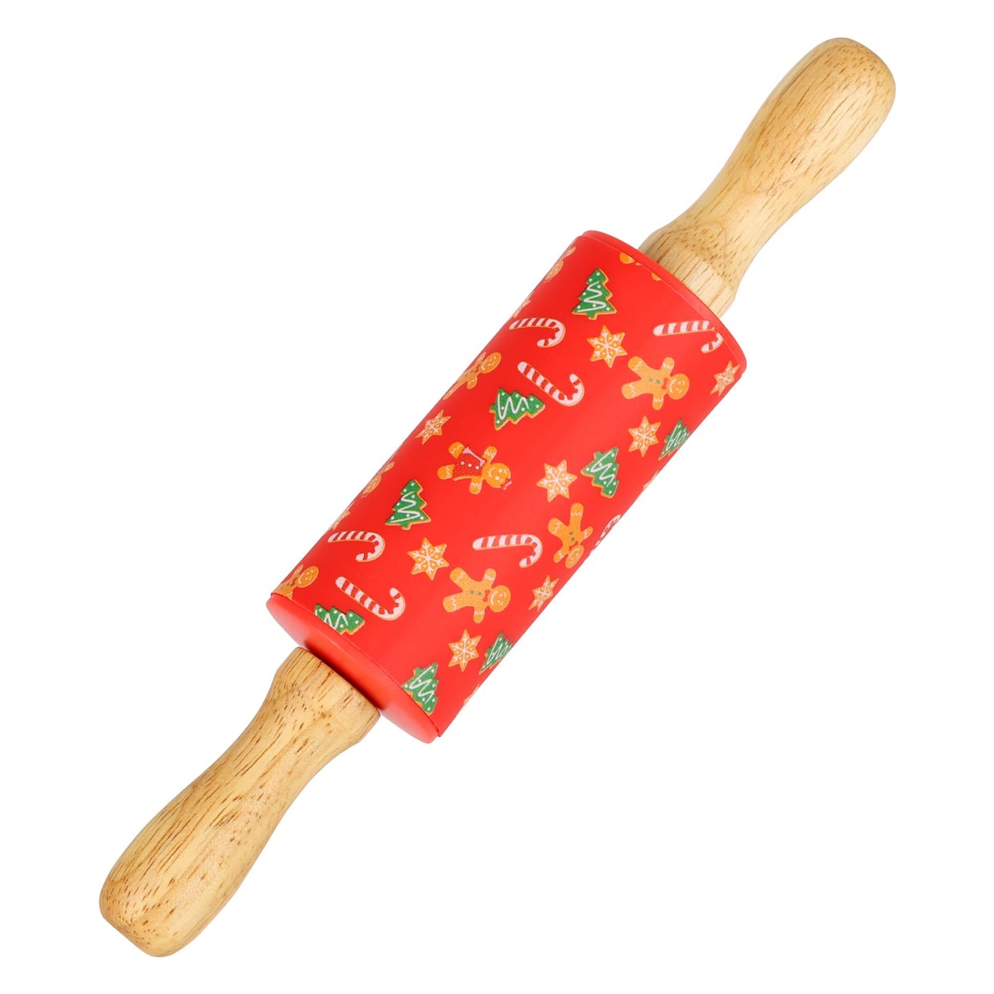 Honglida Mini Silicone Rolling Pin for Kids, Non-stick Surface Wood Handle, 9 Inch 2 Pack