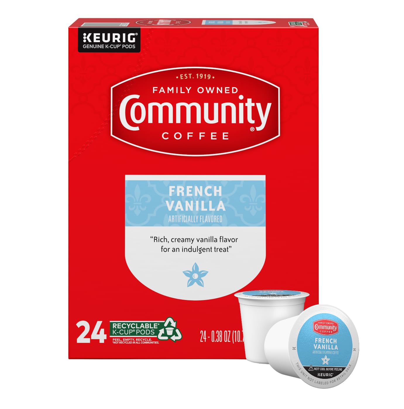 Community Coffee Grandma's Sugar Cookie Keurig K-Cup Pods, Limited Edition Holiday Flavor, Natural Ingredients, 10 Count (Pack of 6)