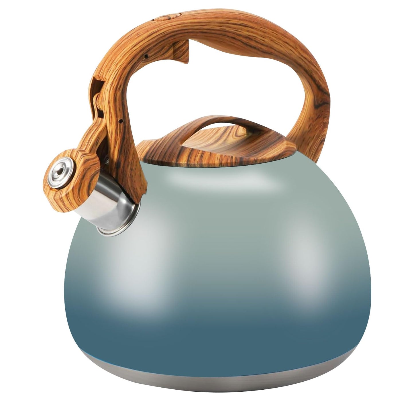 Foedo 3.2Qt Stainless Steel Whistling Tea Kettle Stovetop, Dark Green