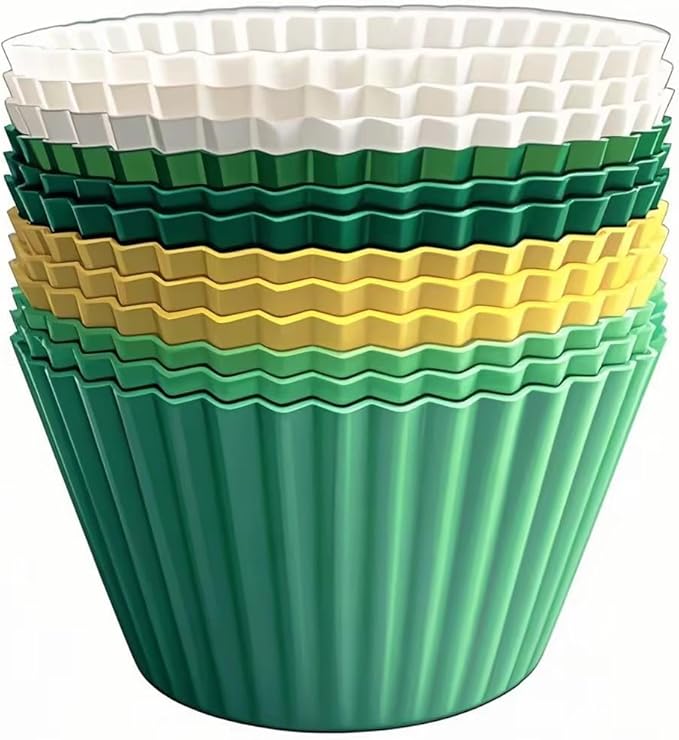 36 Pack Silicone Cupcake Liners Muffin Baking Cups Liners Reusable Non-Stick Cake Molds Sets Lunch Bento Box Dividers Accessories