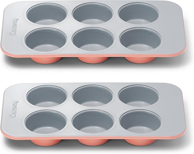 Caraway Non-Stick Ceramic-Coated 12-Cup Muffin Pan Duo