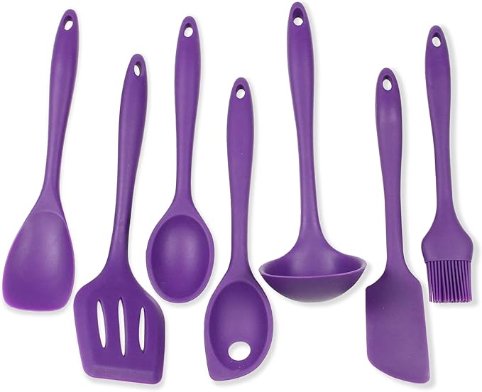 Chef Craft Premium Silicone Kitchen Tool and Utensil Set, 9 Piece, Red