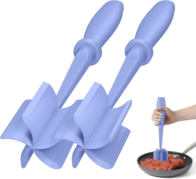 2Pack Meat Chopper Upgrade Hamburger Smasher, Masher for Ground Beef