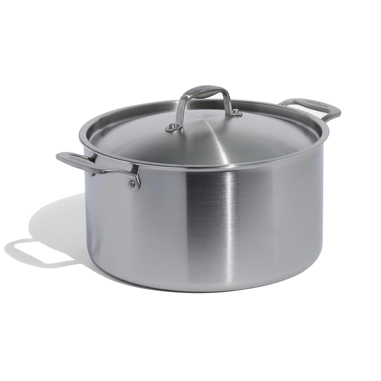 Made In Cookware - 8 Quart Stainless Steel Stock Pot With Lid - 5 Ply Stainless Clad - Professional Cookware - Crafted in Italy - Induction Compatible